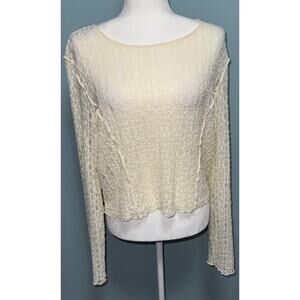 Arizona Jean Co Womens XXL Lace Top Cottagecore Dainty Feminine Peasant Stretch